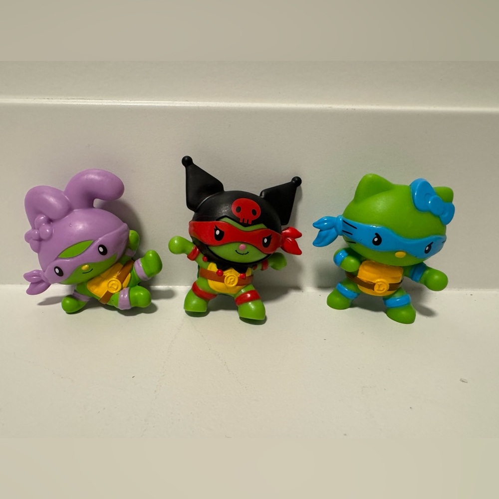 Hello Kitty Ninja Turtles TMNT  McDonalds 2025  collaboration figures